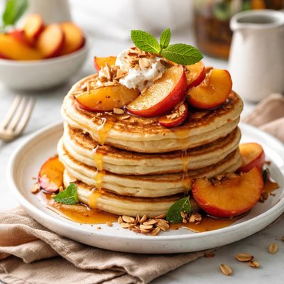 Image of Peach Pancakes
