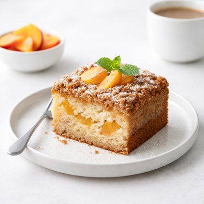 Image of Peach Sour Cream Coffee Cake