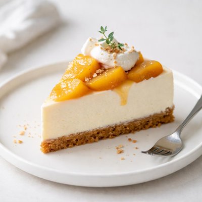 Image of Peaches and Cream Cheesecake