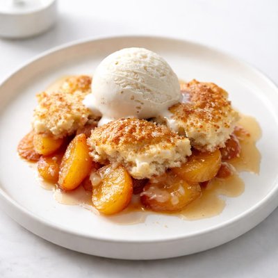 Image of Peaches and Cream Cobbler