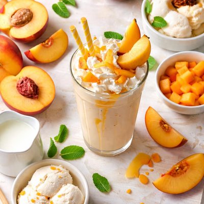 Image of Peaches and Cream Milkshake