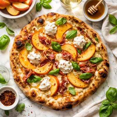 Image of Peaches and Cream Pizza