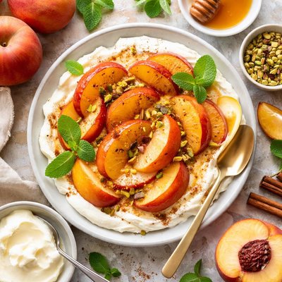 Image of Peaches and Mascarpone