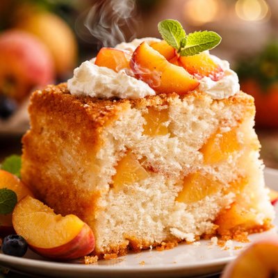 Image of Peachy Angel Food Cake