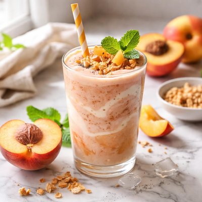 Image of Peachy Fruit and Yogurt Shake