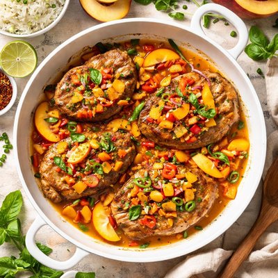 Image of Peachy Pepper Pork Chops