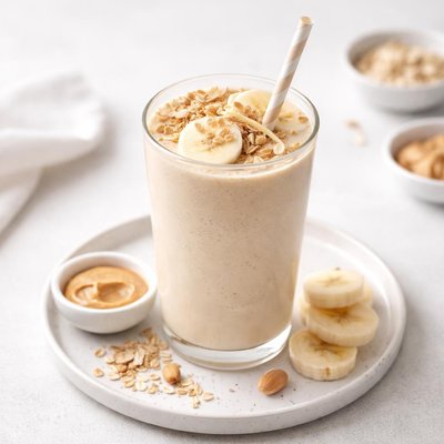 Image of Peanut Butter and Banana Breakfast Smoothie