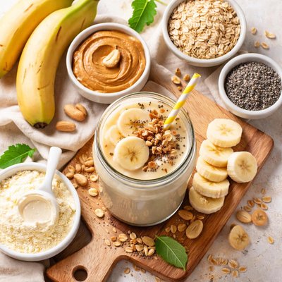 Image of Peanut Butter and Banana Protein Shake