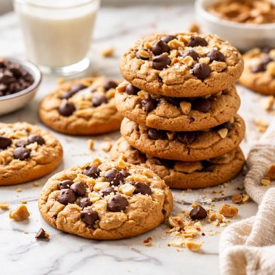 Image of Peanut Butter and Chocolate Chip Cookies