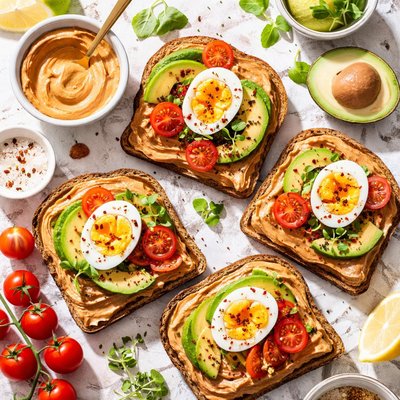 Image of Peanut Butter and Egg Sandwiches