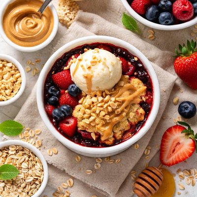 Image of Peanut Butter and Fruit Cobbler for 1