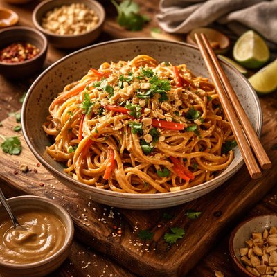 Image of Peanut Butter and Ginger Noodles