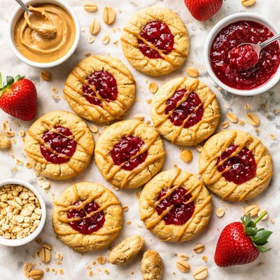Image of Peanut Butter and Jam Cookies