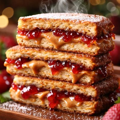 Image of Peanut Butter and Jelly Monte Cristo Sandwiches