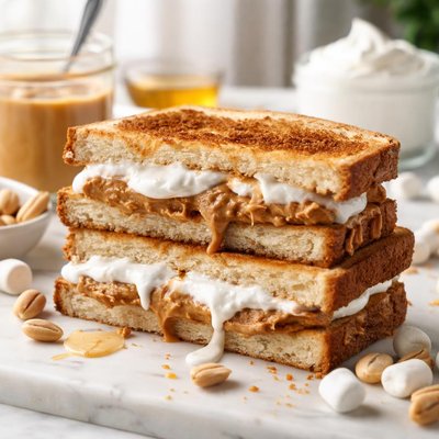 Image of Peanut Butter and Marshmallow Creme Sandwich