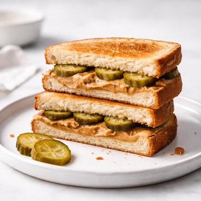 Image of Peanut Butter and Pickle Sandwiches
