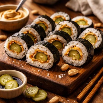 Image of Peanut Butter and Pickle Sushi