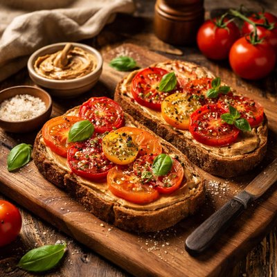 Image of Peanut Butter and Tomato Toast