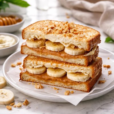 Image of Peanut Butter Banana and Mayonnaise Sandwich