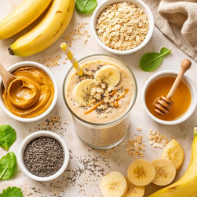 Image of Peanut Butter Banana Oat Smoothie