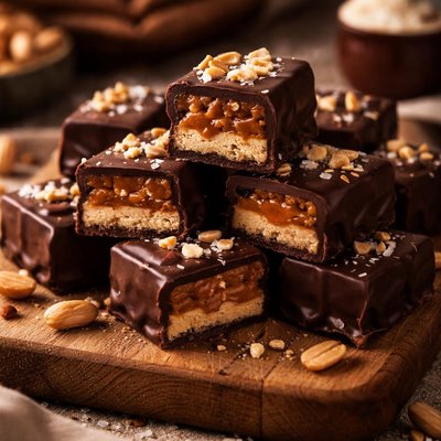 Image of Peanut Butter Caramel Bites Gluten Free Vegan Snickers