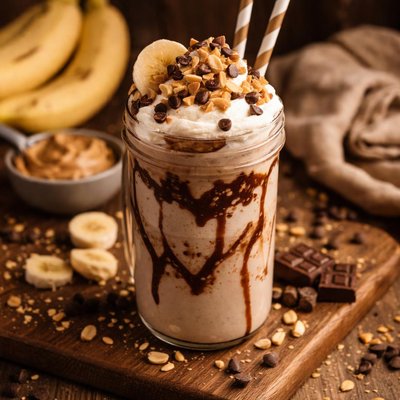 Image of Peanut Butter Chocolate Banana Milkshake
