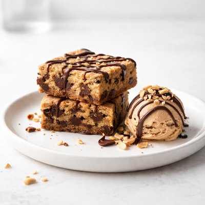 Image of Peanut Butter Chocolate Chip Bars W Chocolate Peanut Butter Ici