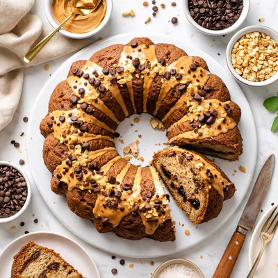 Image of Peanut Butter Chocolate Chip Bundt Cake