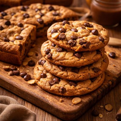 Image of Peanut Butter Chocolate Chip Cookies or Cookie Cake