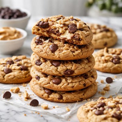 Image of Peanut Butter Chocolate Chip Cream Cheese Cookies