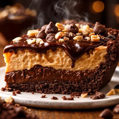 Image of Peanut Butter Chocolate Fudge Pie Sugar Free