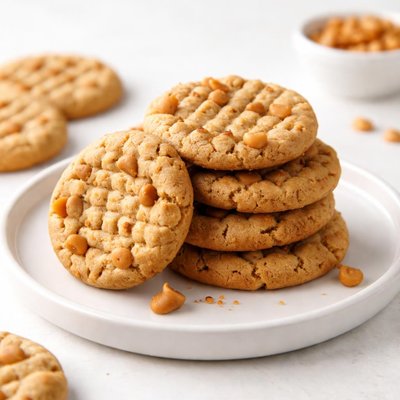 Image of Peanut Butter Cookies with Butterscotch Bits