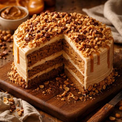 Image of Peanut Butter Crunch Cake