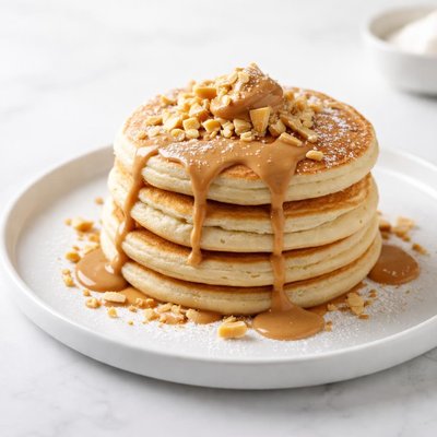Image of Peanut Butter Feather Pancakes