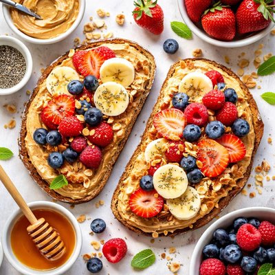 Image of Peanut Butter Fruit Sandwich