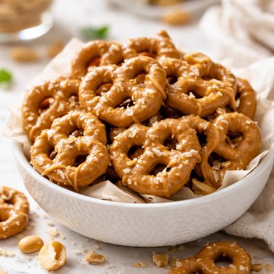 Image of Peanut Butter Fudge Covered Pretzels