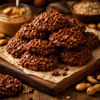 Image of Peanut Butter in My Chocolate No Bake Cookies