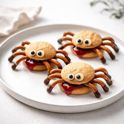 Image of Peanut Butter Jelly Filled Spiders