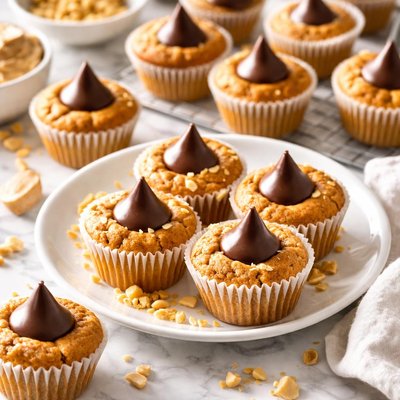 Image of Peanut Butter Kiss Mini Muffins
