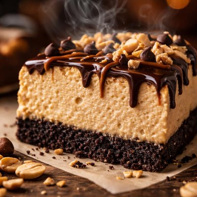 Image of Peanut Butter Mousse Cake with Chocolate Crust Refrigerator