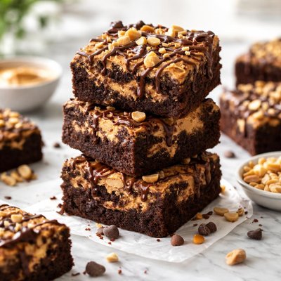 Image of Peanut Butter N Fudge Brownies