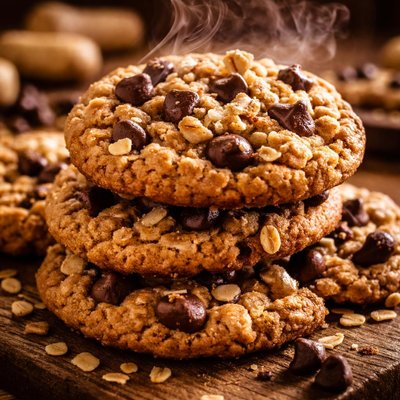 Image of Peanut Butter Oat Chocolate Chip Cookies