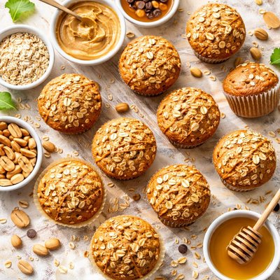 Image of Peanut Butter Oat Muffins