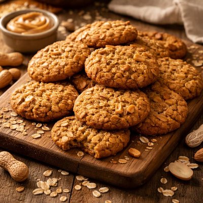 Image of Vegan Peanut Butter Oatmeal Cookies