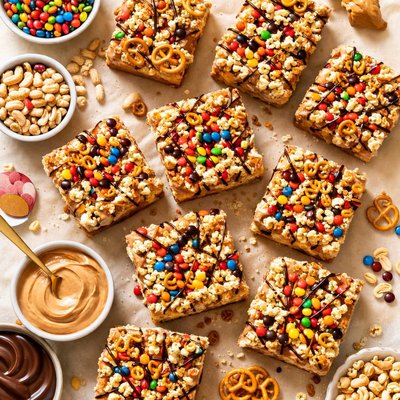 Image of Peanut Butter Popcorn Squares