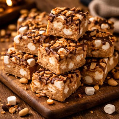 Image of Peanut Butter Rocky Road Fudge