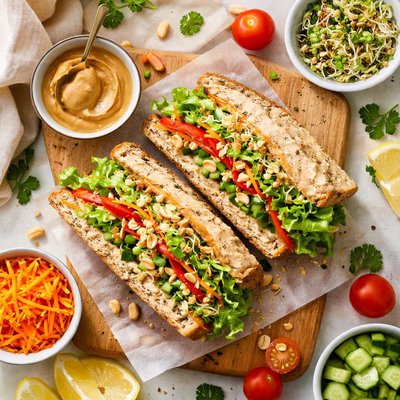 Image of Peanut Butter Salad Sandwich