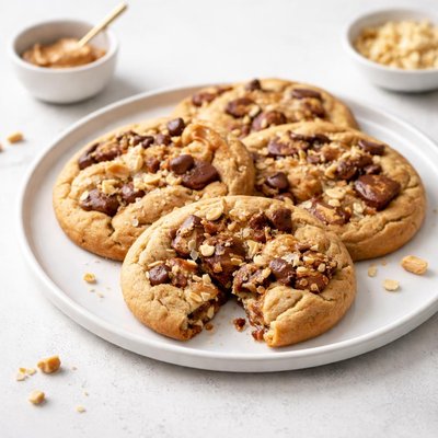 Image of Peanut Butter Snickers Giant Cookies