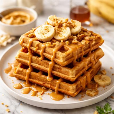 Image of Waffles de Mantequilla de Cacahuete Bajo en Sodio