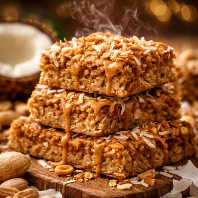 Image of Peanut Buttery Coconut Bars